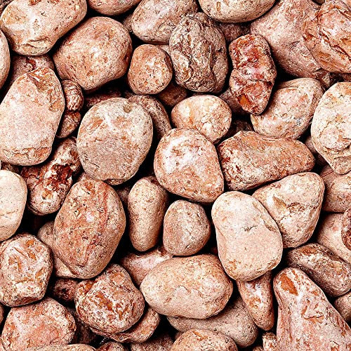 Granulati Zandobbio Ciottoli Decorativi Rosso Verona per Giardino Vasi Aiuole Granulometria 40-60mm, Confezione 25kg