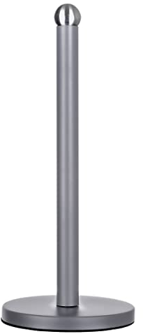 Novel Solutions Stainless Steel Matt Grey Coated Kitchen Towel Roll Pole Holder Kitchen Paper Stand