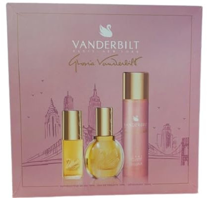 Gloria Vanderbilt - Coffret Eau de Toilette 30 ml - Spray Déodorant 150 ml - Vaporisateur de Sac 15 ml