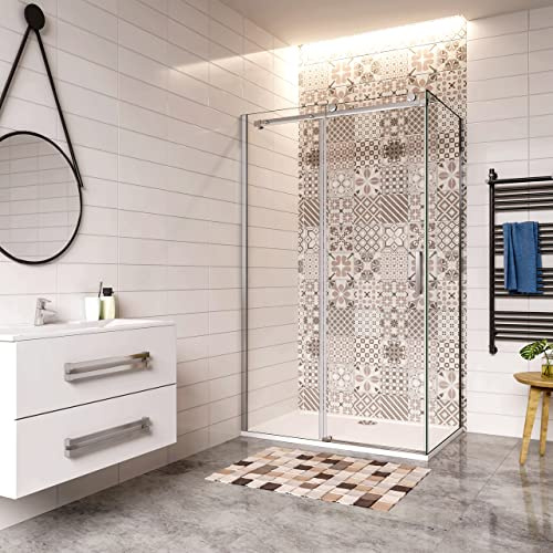 AICAit Box doccia porta doccia scorrevole ( 120x80x195cm)