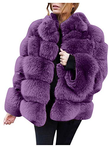 Giacca Donna Eleganti Pelliccia Sintetica Giubbino Pelliccia Ecologica Donna Manica Lunga Giubbotti Corte Invernali Cotone Caldo Taglie Forti Cardigan Giubbino Capispalla Giacche Imbottito Piumino