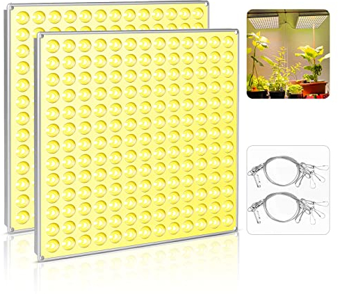 Roleadro 2 Pcs 45W LED Pflanzenlampe Vollspektrum, 338 LEDs Grow Light Pflanzenlicht Led Grow Lamp für Zimmerpflanzen Gemüse und Blumen