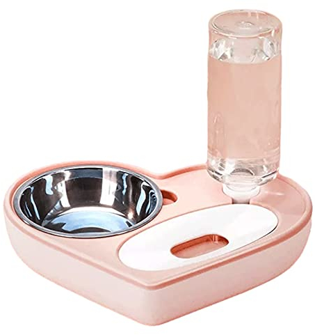 Chats Gamelles Distributeur d'eau automatique de denrées alimentaires de chat de chat 2 en 1 Mangeoire pour Chat (Color : 1)