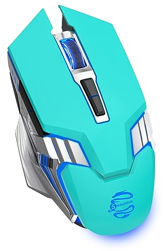 SHUNJINRUN 3-Mode RGB Silent Rechargeable Wireless Gaming Mouse Green