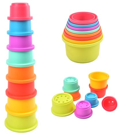 Cosaway Baby Stacking Nesting Cups Toys, Baby Toys 6 to 12 Months, Montessori Toys for Toddler Gifts 1 Year Old (617-97)