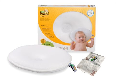 MIMOS® Cuscino per neonati | Aiuta a prevenire e curare la plagiocefalia | Prodotto traspirante e soffice | Include una copertura rimovibile in poliestere al 100%. (Fox, L)