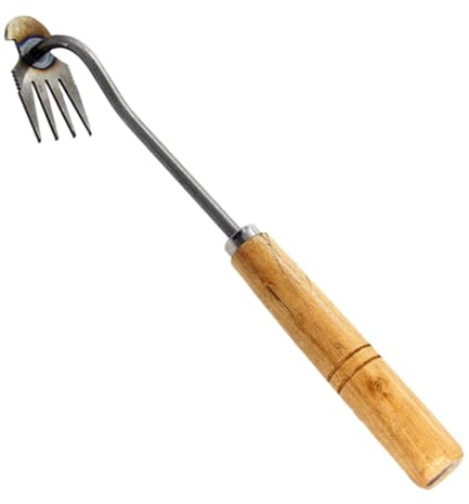 Désherbeur de mauvaises herbes, désherbeur avec manche, pique-pissenlit, râteau de jardin, râteau de jardin, désherbeur traditionnel, grattoir à joints, coupe-chardon avec manche