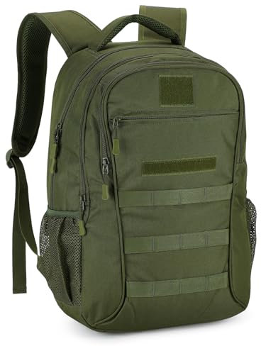 VINBAGGE Rucksack Molle Taktische Motorrad Wanderrucksack Outdoor Wasserdicht Trekkingrucksack 35L/40L Campus Daypack Jagdrucksack Schulrucksack für Jungen Herren - Grün