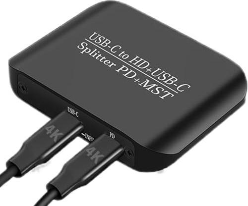 Liqzirtu Adaptateur HD | Convertisseur de Port C HD, Port multiport Portable 4K @ 60 Hz pour écran, Ordinateur Portable, Smartphone, Tablette, Station de Travail
