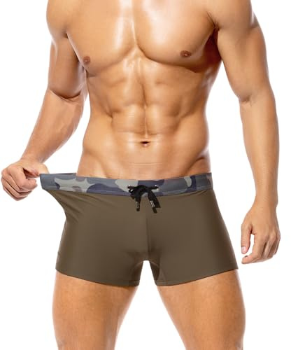 Mauro Kane Maillot de Bain Homme Boxer, Séchage Rapide, Cordon Réglable | Short de Bain Homme Respirant, Taille Élastique, Résistant au Chlore pour la Plage, la Piscine et la Natation, S~2XL
