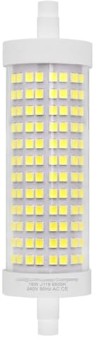 Genérico Bombilla LED R7S 118mm J118 Halógeno Lineal de Repuesto 18W 6000k para Luces de Inundación 2510 Lumen Alto Brillo