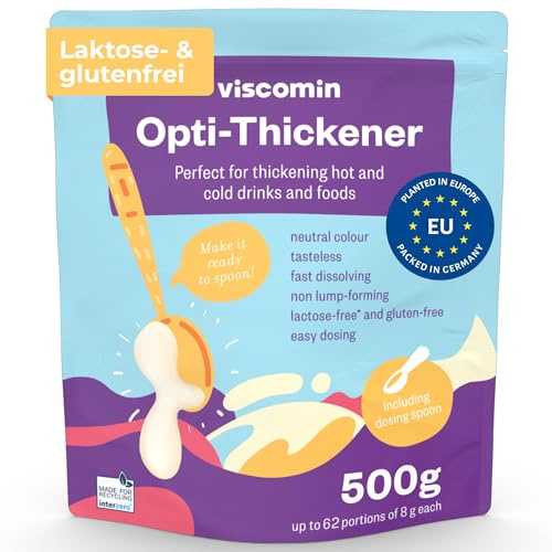 RheinNatur Viscomin Poudre épaississante - Poudre épaississante pour boissons et aliments - Épaississant pour boissons et aliments - Vegan et sans goût (500g)