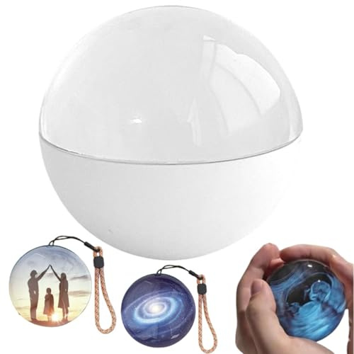 Reproductor de video de bola de cristal de 2.75 pulgadas compatible con WiFi, bola de memoria 3D, pantalla digital, lámpara de esfera de memoria con sonido, videos y fotos cargables, regalo