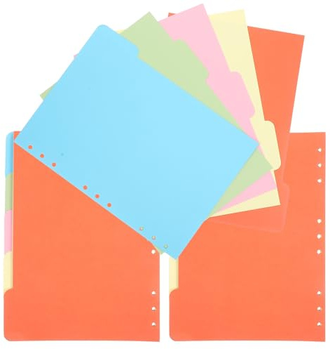 Ciieeo Separadores de Índice para Carpeta B5, 15 Pestañas de Papel Coloridas, Divisores para Cuadernos y Blocs de Notas, Organizadores Desmontables para Oficina y Escuela