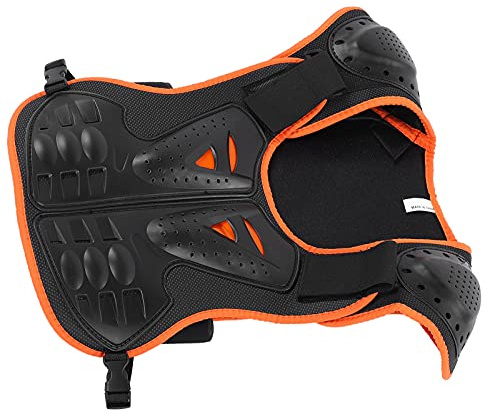CHICIRIS Children Riding Chest Protector Reflective Guard Vest EVA PE Adjustable Chest Back Protector Lightweight Breathable Impact Support for Horse Riding Skating Skiing