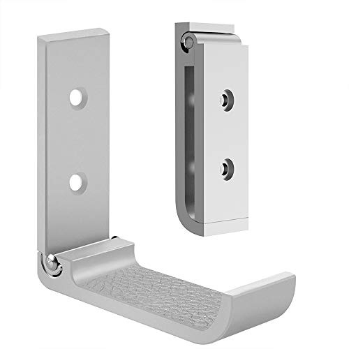 GEEKRIA Foldable Wall Mount Headphones Holder, Headset Wall Hanger, Aluminum Wall Mount Hook, Holds up to 1KG with 3M Tape, Stand Comes with Headband Protective Pad (2pcs)
