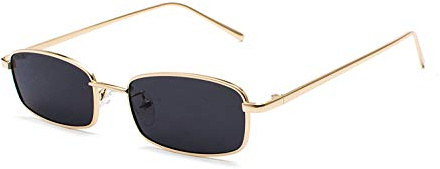 Bmeigo Sunglasses Women Vintage Retro Rectangle Lens Metal Frame Eyewear Unisex Modern Glasses UV400 Protection Ultra Light