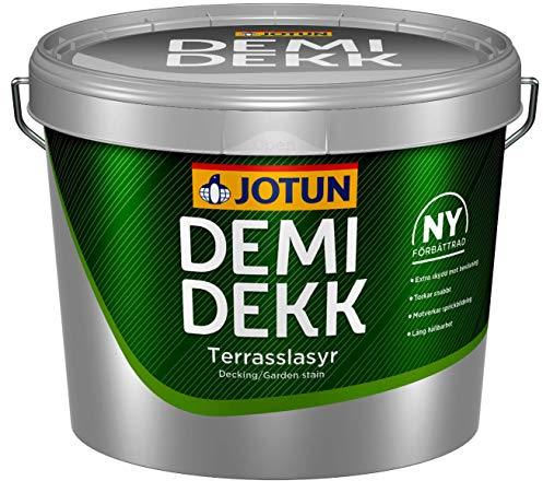 JOTUN DEMIDEKK TERRASSLASYR Holz-Öl außen | Wetterschutz-Oel | Holzschutz-Oel außen | Absolute Premium-Qualität |3 Liter TERRASSEGRA 9710