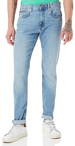 Tommy Hilfiger Tapered Houston PSTR Ind Pantaloni, Connon Indigo, 34W / 32L Uomo
