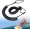 MAJOYLIFE 10 ft Surf Leash,Einziehbare SUP Surfboard Leash,Surfbrett Safety Sicherheitsfußseil for Stand Up Paddle Board (Schwarz)