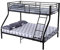 H.J WeDoo Kinderbett Etagenbett Metall 140x200cm 90x200cm Stockbett Hochbett Metallbett Bettgestell Doppelstockbett Schlafzimmerbett Jugendbett mit Lattenrost, Schwarz