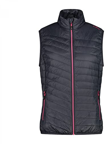 CMP Nylon Weste mit 3M Thinsulate Füllung für Damen 31Z5376B (S, Black/Pink)