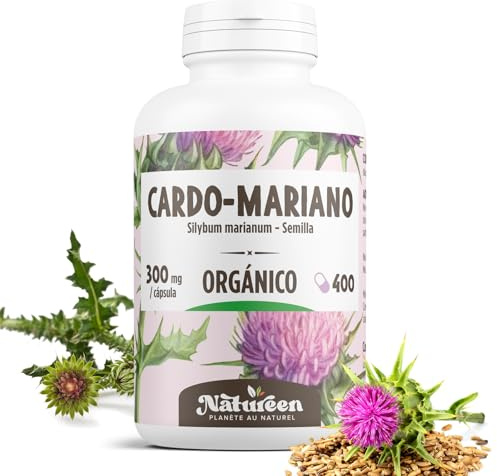 Cardo Mariano Orgánico - Silybum marianum - 300mg - 400 cápsulas vegetales