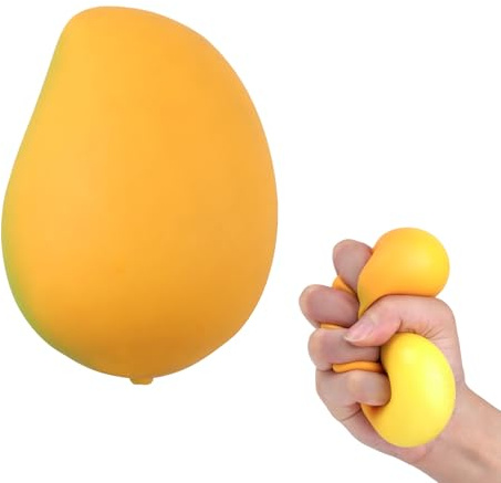 Anboor Giocattolo squishy a forma di mango, estensibile, palle antistress a forma di frutta, da schiacciare, per alleviare lo stress