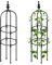 Obelisco de metal de 90/120/150 cm, resistente a la intemperie, para plantas trepadoras y rosas, diámetro 20 cm, color negro (1 unidad)