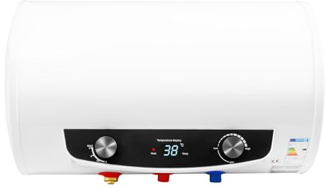 C-Juzarl 35 l elektrisk varmvattenbehållare 220 V varmvattenspanna 2 KW vägghängande tank vattenvärmare med handdusch, 25–75 °C, för badrum, frisörsalonger