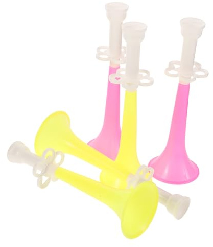 WOONEKY 5piezas Altavoz De Plástico Para Matracas De Fútbol Accesorios Para Fiestas De Deportes Juguetes Musicales De Trompeta Para Conciertos y Eventos Deportivos De Matracas De Plástico