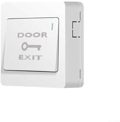 AugustknowU Interrupteur de porte à bouton-poussoir de montage - Réinitialisation automatique - Résistant aux intempéries - Pour contrôle d'accès et sortie - Accès facile