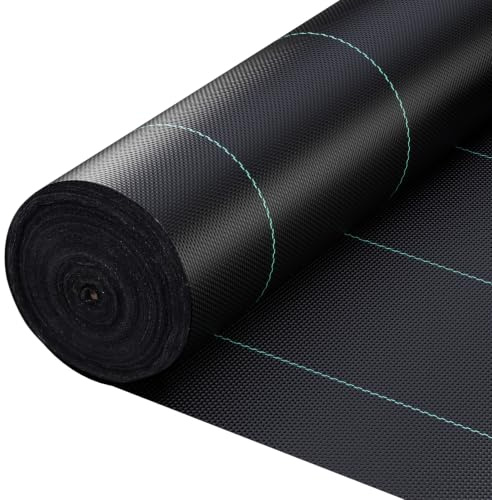 ORTOSUD Malla Antihierbas 1x50m,50m² Malla contra Malas Hierbas,Tela Geotextil para Control de Maleza,Tela Antihierbas, Tejido Permeable al Agua,Anti-UV,Protección césped Artificial