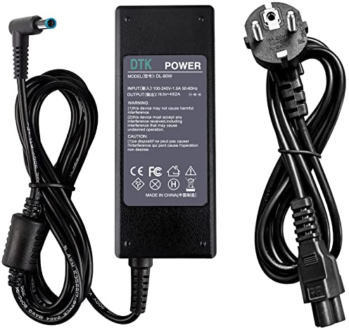 DTK 19.5V 4.62A 90W Cargadores y adaptadores para portátiles y netbooks para HP Cargadore Portátile Netbook Ordenador Computadora AC Laptop Adaptador Cargador Connector: 4.5 X 3.0mm