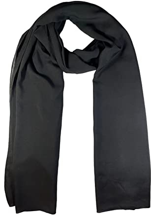 WESTEND CHOICE Ladies Scarves Large Plain Rayon Scarf Shawl Women Head Scarf Stole Neck Wrap women's scarves & wraps 180x70 cm (Black)
