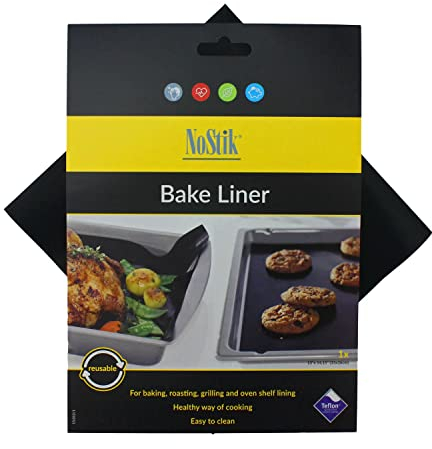 NoStik Reusable Teflon Cooking Mat. Non Stick. No Mess. Baking Sheet. PFOA Free. with 5 Year Guarantee : 33 x 36cm Folded