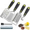 MOLEDA Kleine Handreibe Käsereibe Küchenreibe Edelstahl Reibe Set 4er,Große Mittlere Feine Reiben Zester Cheese Grater Zestenreißer Parmesanreibe Zestenschneider Zitronenschäler Raspel Küche