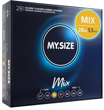 My.Size Mix Condoms Size 3, 53 mm, Bulk Pack, Contains 28 Pieces