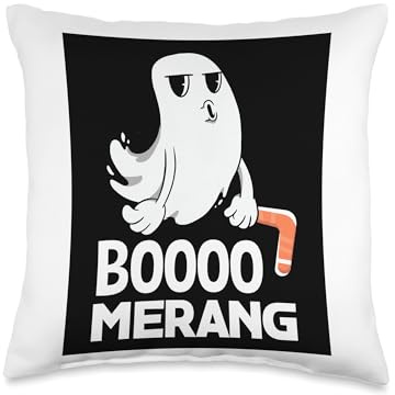 Boomerang Ghost Boomerang Player Boomerang Thrower Sports Throw Pillow