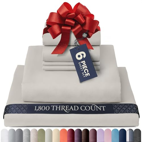 BELADOR Parure de lit 4 pièces pour hôtel de Luxe, Douce comme de la Soie, en Microfibre doublement brossée, Poches Profondes de 40,6 cm, Infroissable, certifiée Oeko-Tex