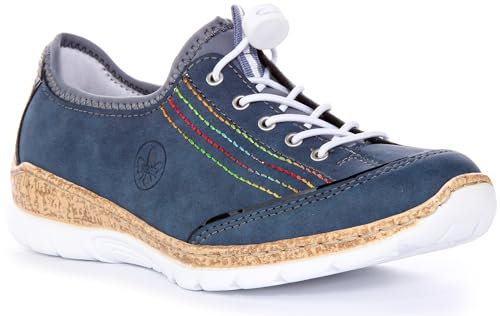 Rieker Ripple Womens Trainers 39 EU Light Blue Multi