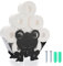 SUMNACON Schwarz Toilettenpapierhalter aus Metall WC Rollenhalter Stehend Papierhalter Toilettenrollenhalter Ohne Bohren Wandmontage Dekoration für Badezimmer Küche Frosch-Muster