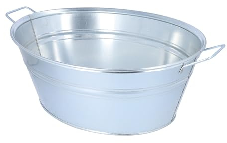 HRB Zinkwanne 27 Liter Volumen Getränkekühler Eiswürfelbehälter Pflanztopf aus Zink