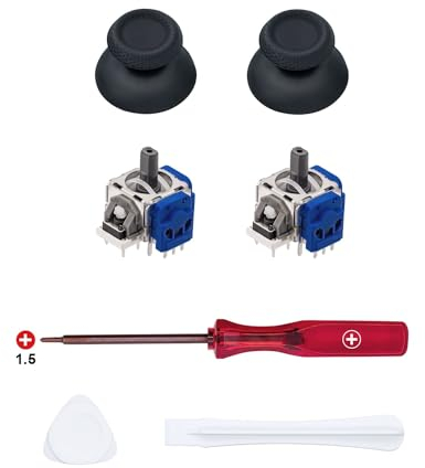 Hall Analog 3D Joystick Repair Kit for PS5 DualSense Controller,Mcbazel 7 In 1 Hall Effect Analog Joystick Replacement Repair Kit Tool for PS5 Dual Sense Controller