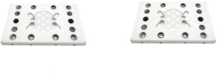 BDAYEK Polishing pads 80 * 130mm Electric Polishing Disc Backing Pad 12Holes Square Hook and Loop Tray Replace for Abrasive Tool 1pcs 2pcs(2 PCS)