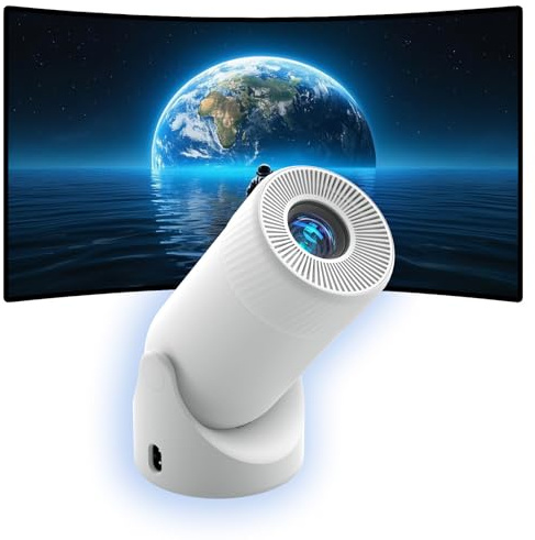 VenirCool XL2-23F-projektor med WIFI och Bluetooth, bärbar 4K-proyector för sovrum och hemmabio smart mini-projektor med WIFI/Bluetooth-anslutning