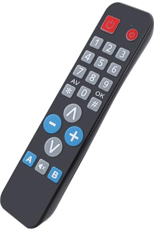 Alkia Großtasten Universal Fernbedienung für Senioren-Übergroße Fernbedienung für einfache Grundsteuerung-Kompatibel mit Samsung, LG, Toshiba, Sony, JVC, Panasonic, Philips, Sharp, Hitachi,Technika TV