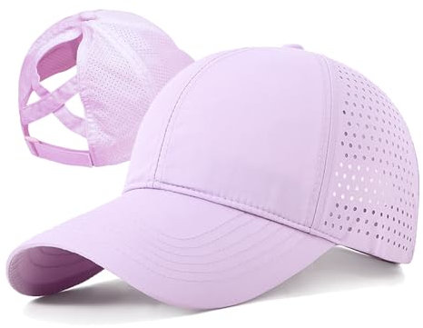 HTTDSLF Baseball Kappe Mädchen mit Pferdeschwanz, Schnell Trocknend, Netzstoff, Sportmütze für Kinder, Mädchen Baseballkappe Verstellbarer, Tennis Kappe Sonnenhut Visier, Kinder Basecap Schirmmütze