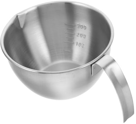 EPIGEIST Bol Mélangeur Acier Inoxydable avec Anse et Bec Verseur Bol de Cuisine et Facile à Nettoyer Grand Format pour Préparation Pâtisserie et Cuisine