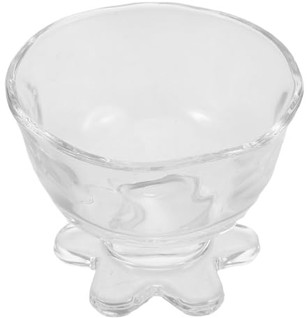 NOLITOY Vaso de Vidrio Transparente para Helado y Postres 240 Ml Taza de Leche Espesa Base Estable Adecuado para Yogur Parfait y Frutas en Reuniones y Eventos Obsequios